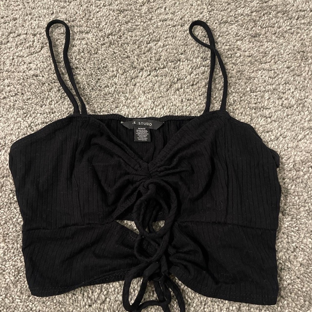 Black crop top